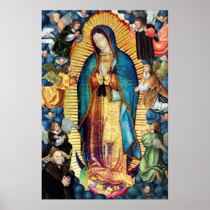 Poster Notre-Dame de Guadalupe avec les Anges