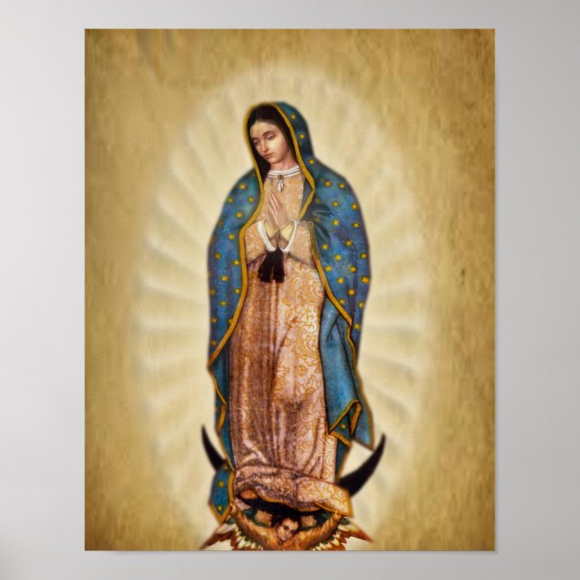 Poster Notre Dame de Guadalupe Image Dévotionnelle. (Devant)
