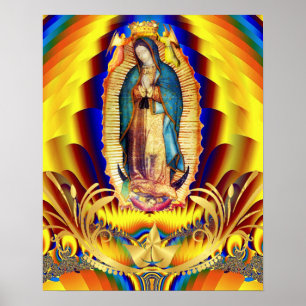 Poster Notre-Dame de Guadalupe Mexique Vierge Marie