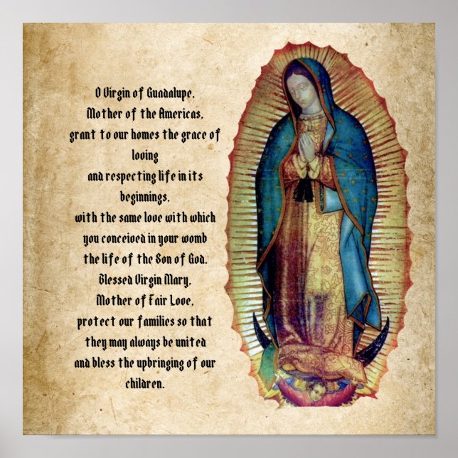 Poster Notre-Dame de Guadalupe, Nuestra Señora de Guadalu (Devant)