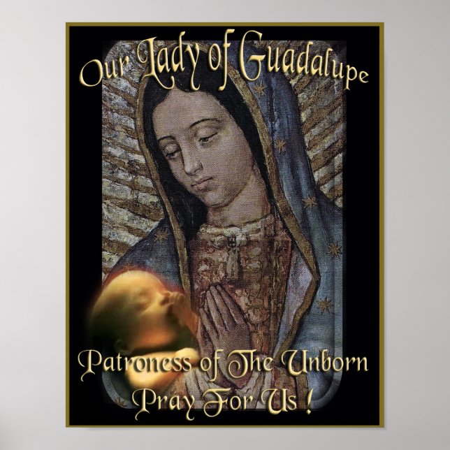 Poster Notre-Dame de Guadalupe Patronesse de l'Inné (Devant)