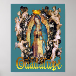 Poster Notre-Dame de Guadalupe Vierge Marie & Anges