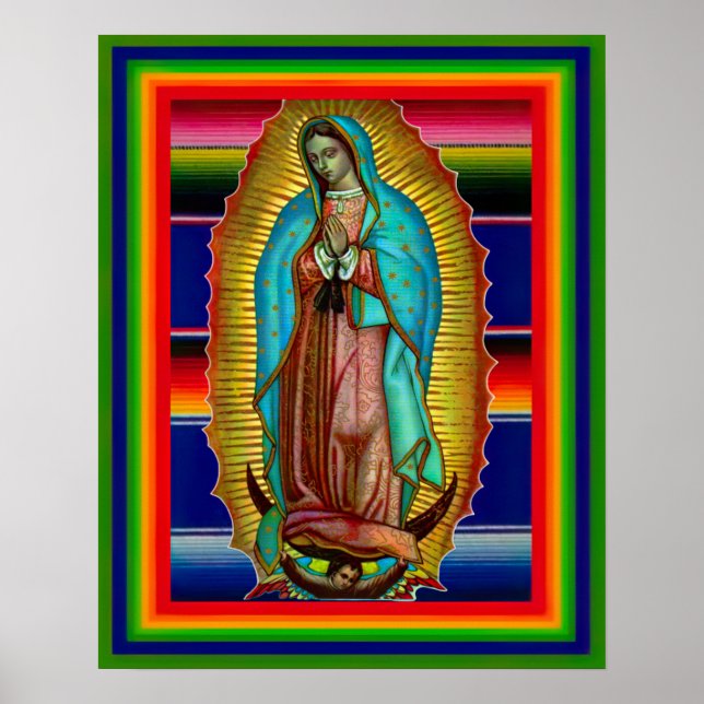Poster Notre Dame de Guadalupe zarape 205 (Devant)