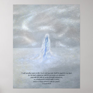 Poster Notre-Dame des Neiges avec Écriture