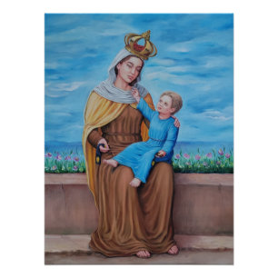 Poster Notre-Dame du Mont Carmel : Vierge au Scapulaire
