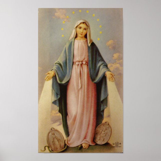 Poster Notre-Dame du Rosaire Bienheureuse Mère Vierge Mar (Devant)