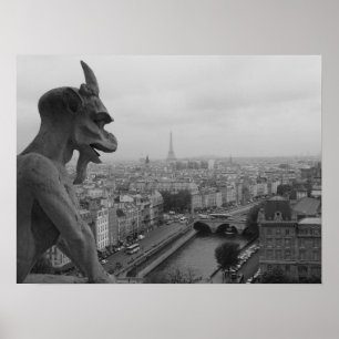 Poster Notre Dame Gargoyle