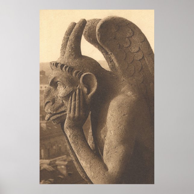 Poster Notre Dame Gargoyle Chimera (Devant)