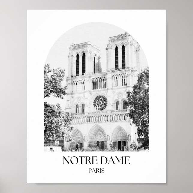 Poster Notre Dame Paris Arch (Devant)