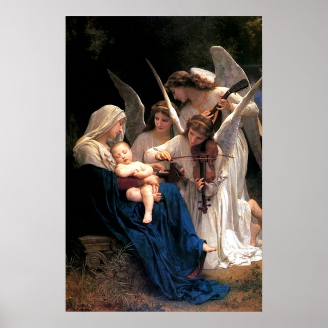 Poster Notre-Dame Vierge Marie Chanson des anges (Devant)