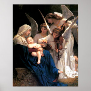 Poster Notre-Dame Vierge Marie Chanson des anges Imprimer