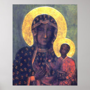 Poster Notre Dame Vierge Marie Vierge noire Madonna de Cz