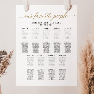 Poster Notre graphique de table de 18 places Classy Our F