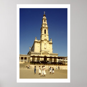 Poster Notre Madame d'église de Fatima, Lisbonne Portugal