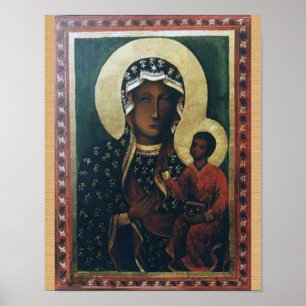 Poster Notre Madame d'image de dévotion de Czestochowa,