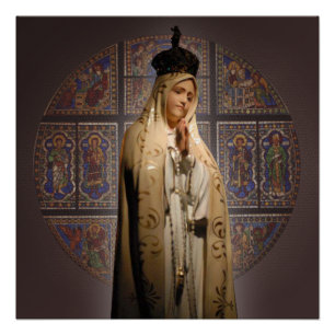 Poster Notre Madame d'image de dévotion de Fatima
