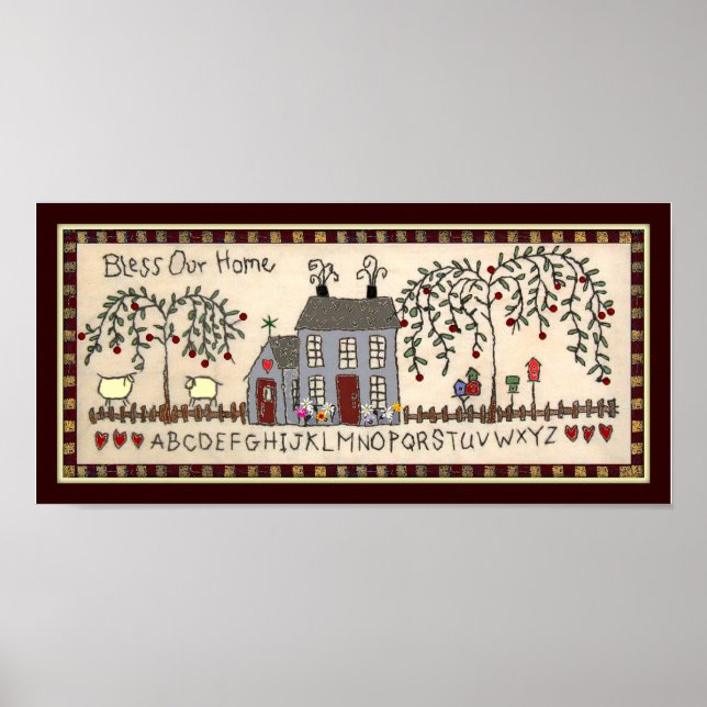 Poster NOTRE MAISON~Primitive Rustic Home Décor Art (Devant)