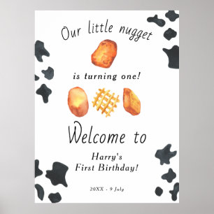 Poster Notre Petit Nugget Est En Train De Devenir Un Anni