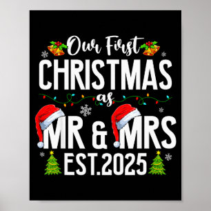 Poster Notre premier Noël en tant que M. et Mme 2025 Mari