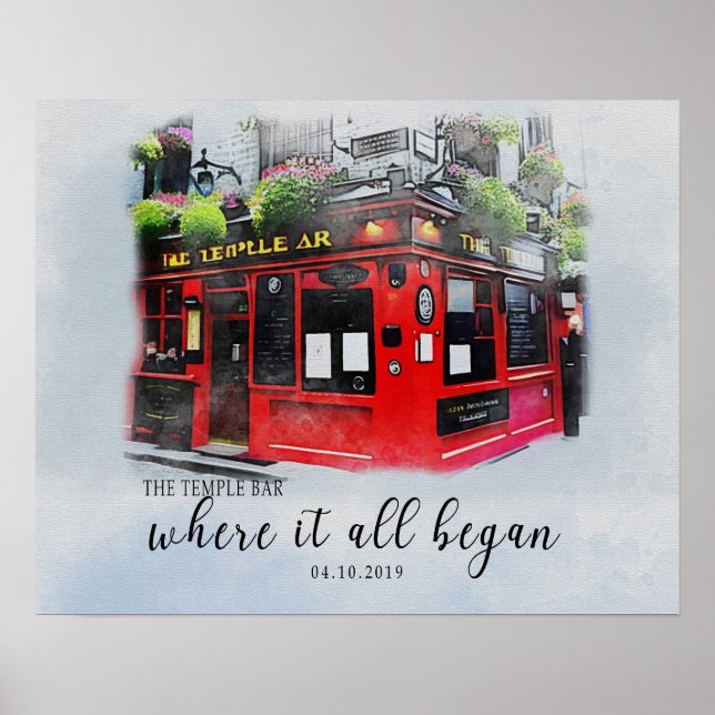 Poster Notre première date, personnalisé première date Po (Devant)