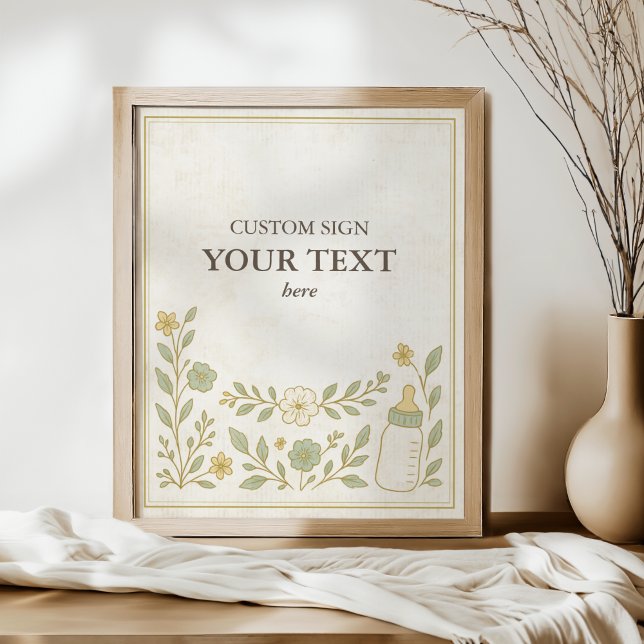 Poster Notre prochain chapitre Baby shower de livre d'his (Our Next Chapter Custom Matching Sign)