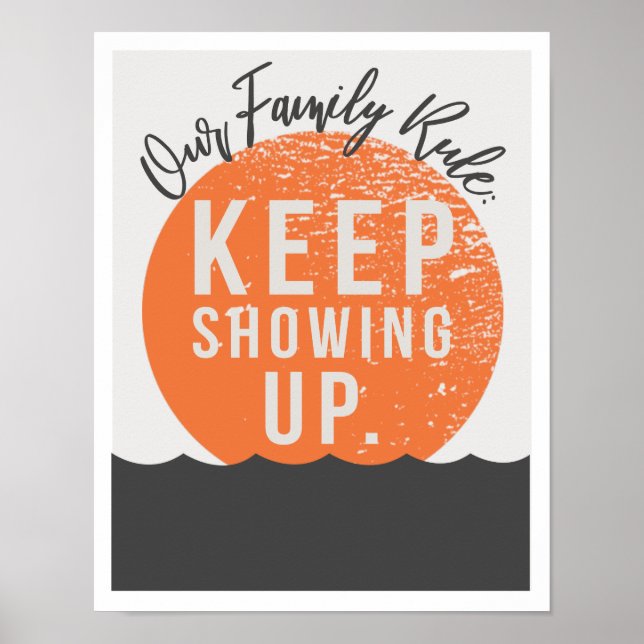 Poster Notre règle familiale 11"x14" Art Imprimer (Devant)