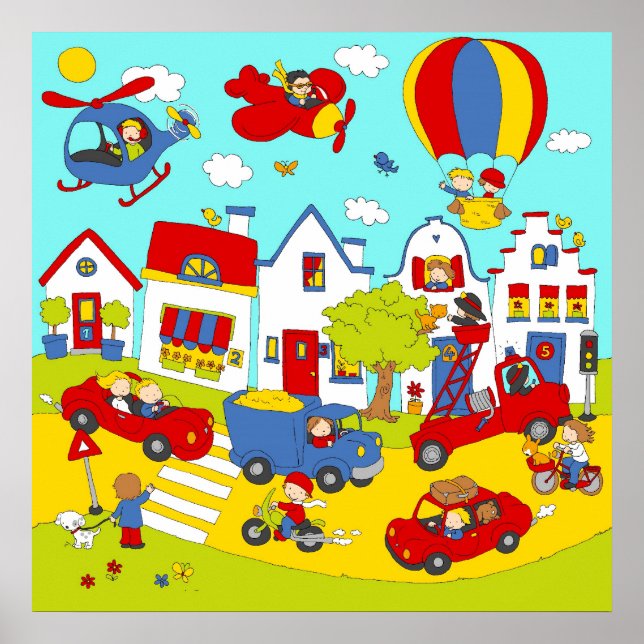 Poster Notre rue animée (Devant)