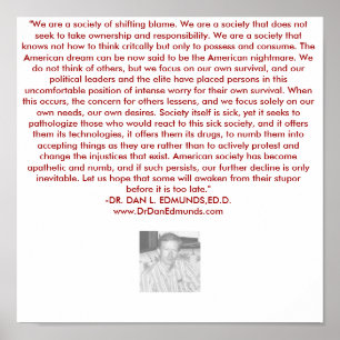 POSTER NOTRE SOCIÉTÉ EN DÉTRESSE