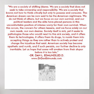 POSTER NOTRE SOCIÉTÉ EN DÉTRESSE