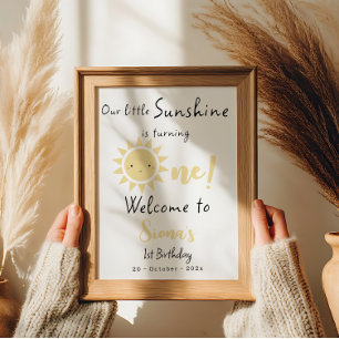 Poster Notre Sunshine Fête son Premier Anniversaire Panne