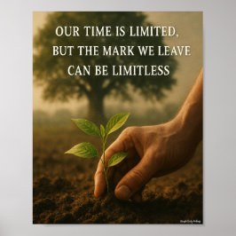 Poster Notre temps et la marque que nous quittons