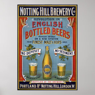 Poster Notting Hill Brewery Co, 1899