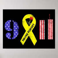 N'oubliez jamais 9 11 Ruban jaune