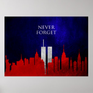 Poster N'oubliez jamais le 911 (11 septembre 2001)