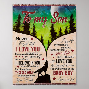 Poster N'Oubliez Jamais Que Je T'Aime - Wolf Papa À Son F
