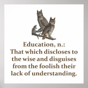 Poster Noun sur l'éducation - Citation sur l'éducation