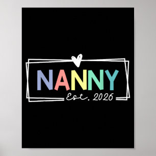 Poster Nounou Est 2026 Promue Grand-mère 2026 Pour Grand-