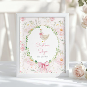 Poster Nounou Silly Blush Rose personnalisé