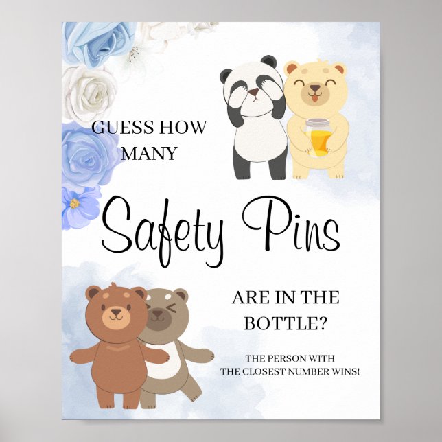 Poster Nounours Combien de Baby showers de casiers de séc (Devant)