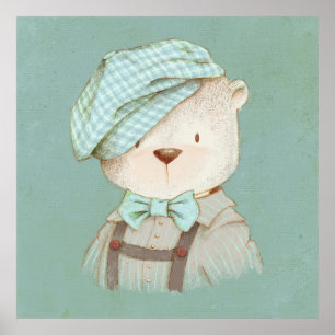 Poster Nounours en peluche fantaisie Mignon Adorable Doux