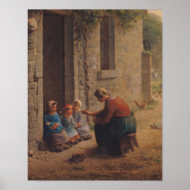 Poster Nourrir les jeunes, 1850 (Devant)