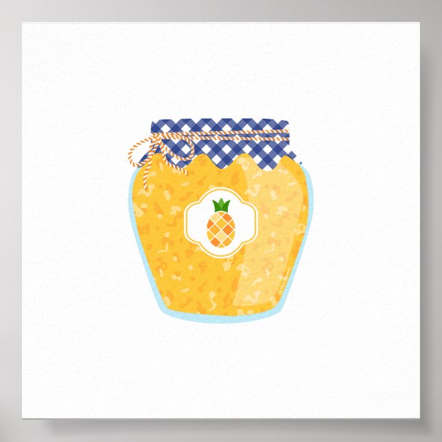 Poster Nourriture de canne - Confiture d'ananas (Devant)
