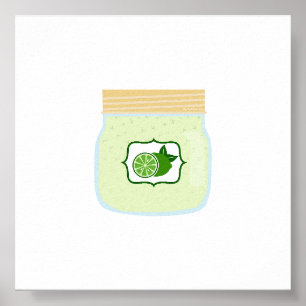 Poster Nourriture de canne - Courbe de citron vert