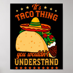 Poster nourriture mexicaine tacos amateur de tacos une af