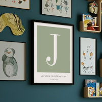 Nourriture minimaliste moderne Monogramme de bébé