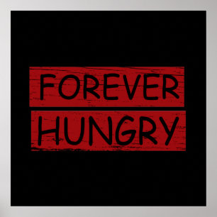 Poster nourriture toujours faim gaspiller