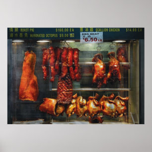 Poster Nourriture - viande de rôti à vendre