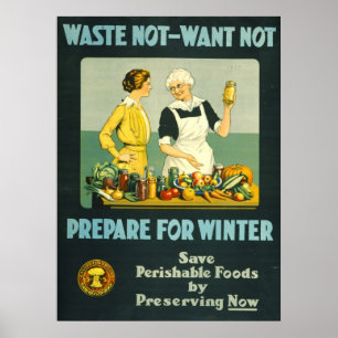 Poster Nourritures de mise en boîte 1914