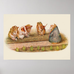 Poster Nous aimons nos petits cochons d'Inde de jardin