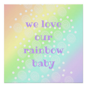 Poster Nous aimons notre Rainbow Baby Nursery Mur Impress